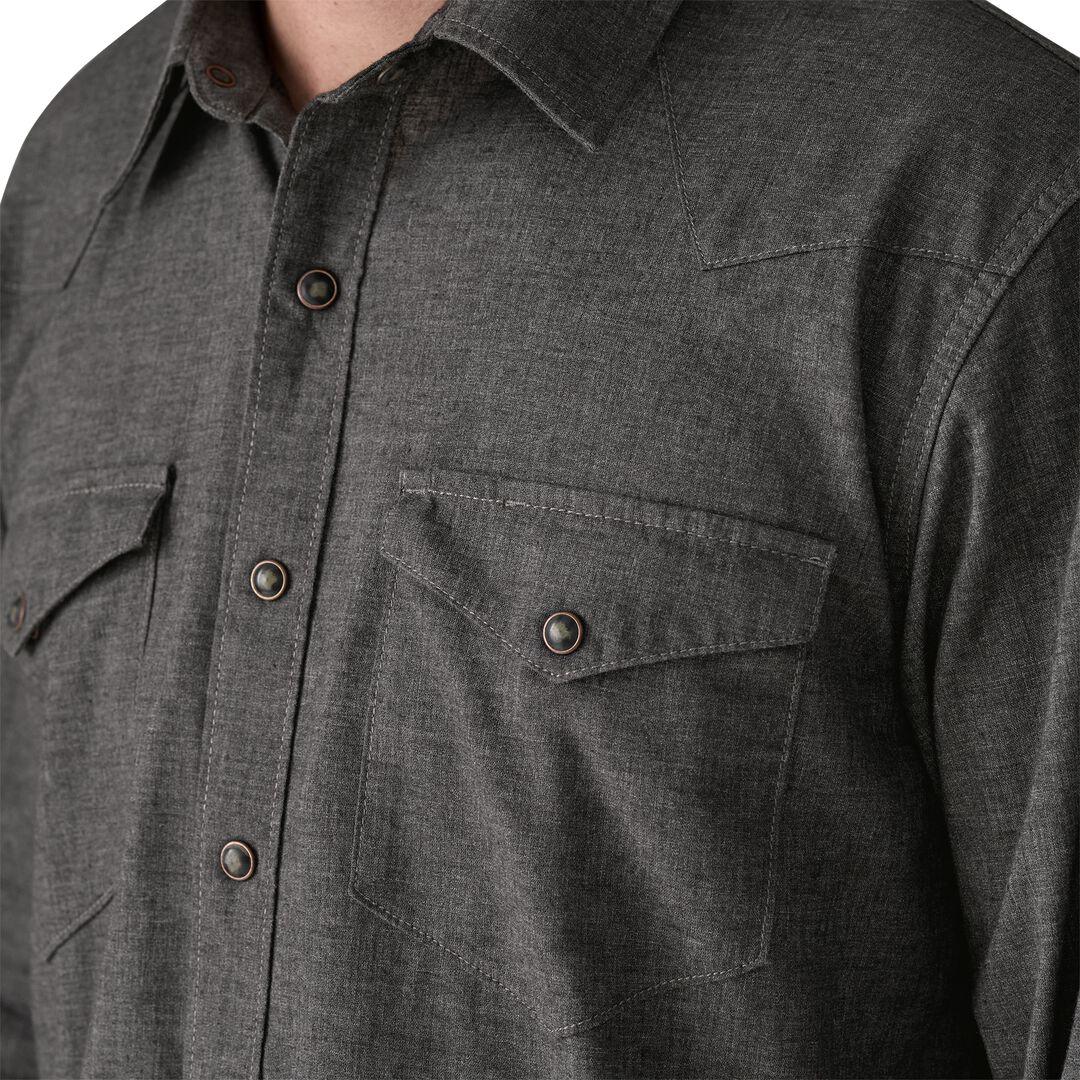 Long-Sleeved Western Snap Work Shirt