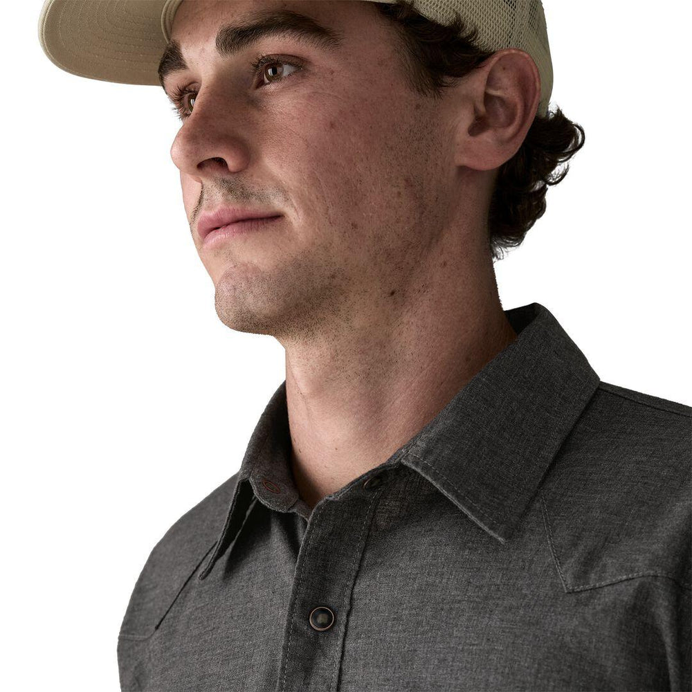 Long-Sleeved Western Snap Work Shirt