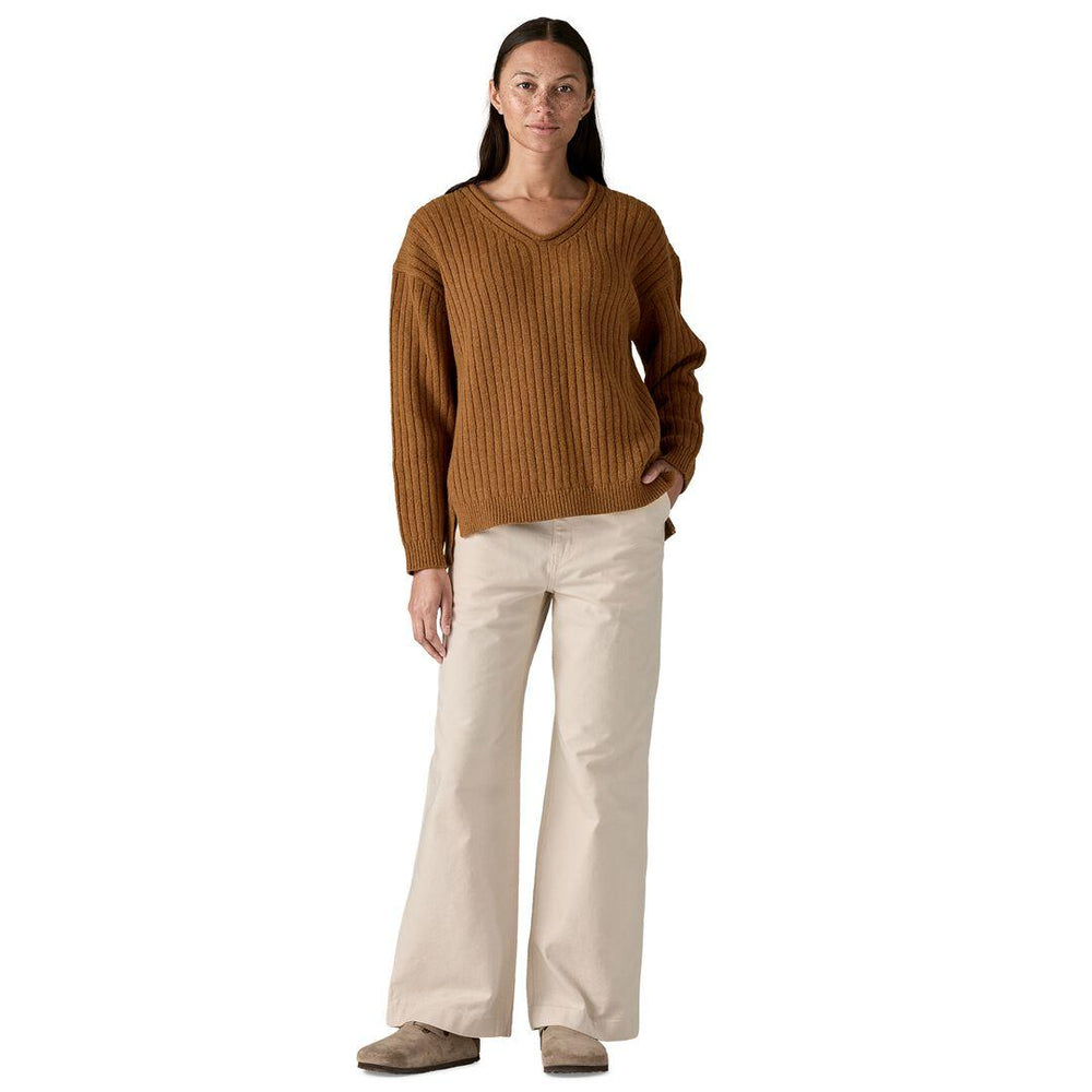 Recycled Wool-Blend V-Neck Sweater